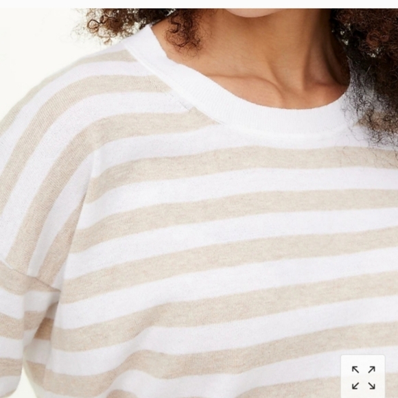 J. Crew Striped Crewneck Sweater Women's Medium NWOT - Picture 4 of 7